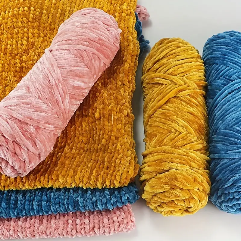 2pcs Fil Chenille Laine Épaisse Fait Main Diy Crochet - Temu Switzerland