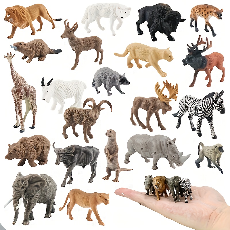 Zoo Animal Figurines Set for Kids, Pack of 12, Assorted Small Animal  Figures, Sturdy Plastic Toys, Fun Zoo Theme Birthday Party Favors, Great  Gift