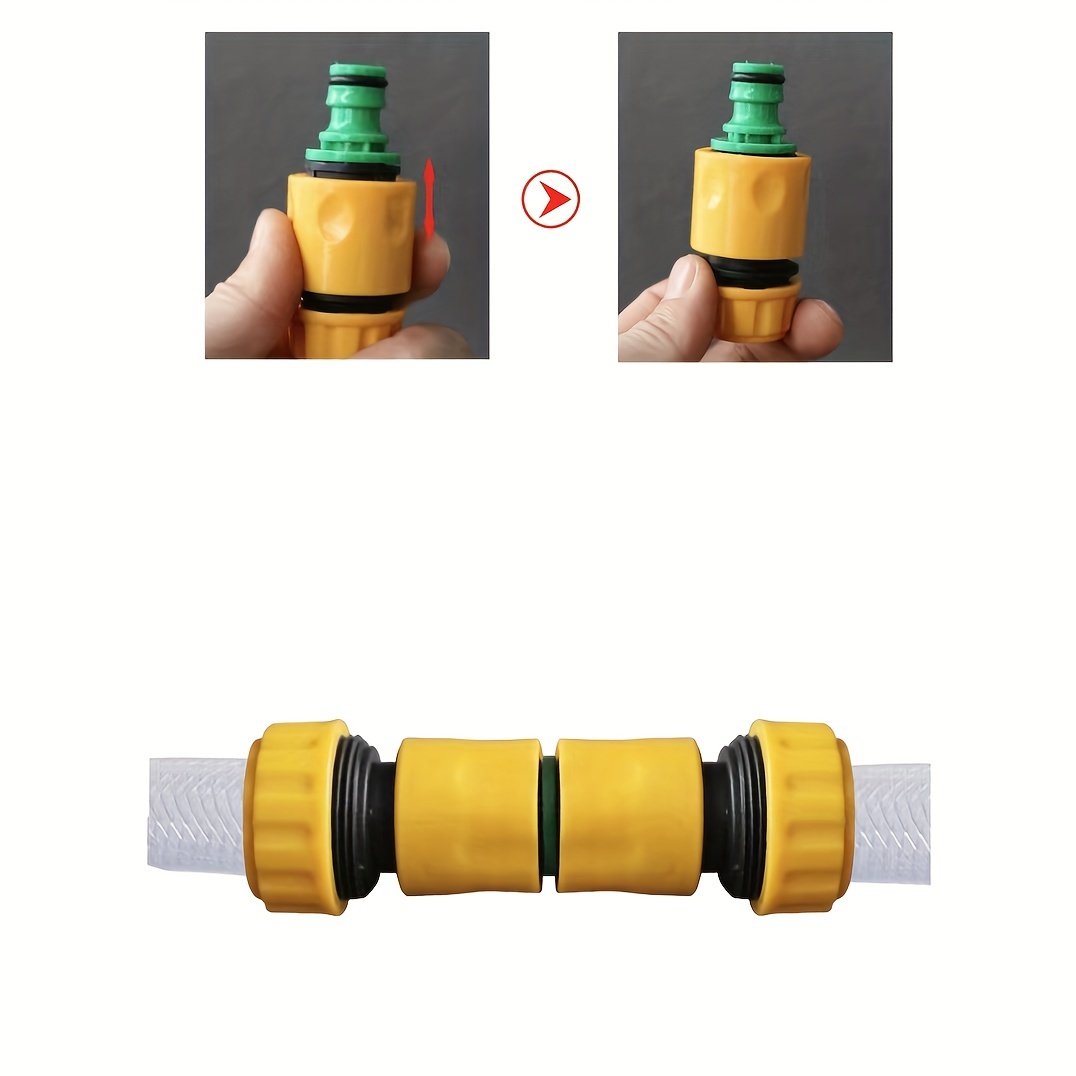 2pcs Plastic Double Extension Pipe Repair Joint, Bidirectional Docking  Nipple, Two-Way Quick Connector, Repair Connector, Two-Way Repair Hose,  Quick C