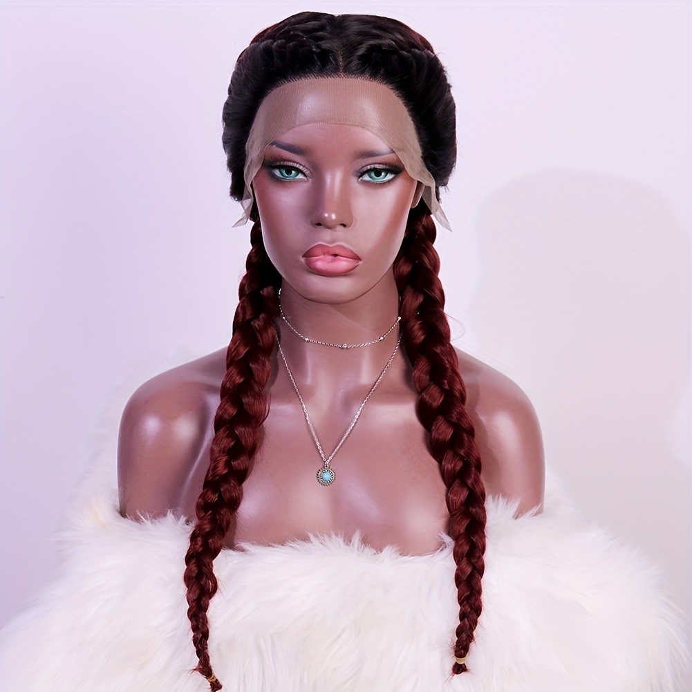 Braided Lace Front Wigs Braiding Wig Zizi Braid Wig Women - Temu