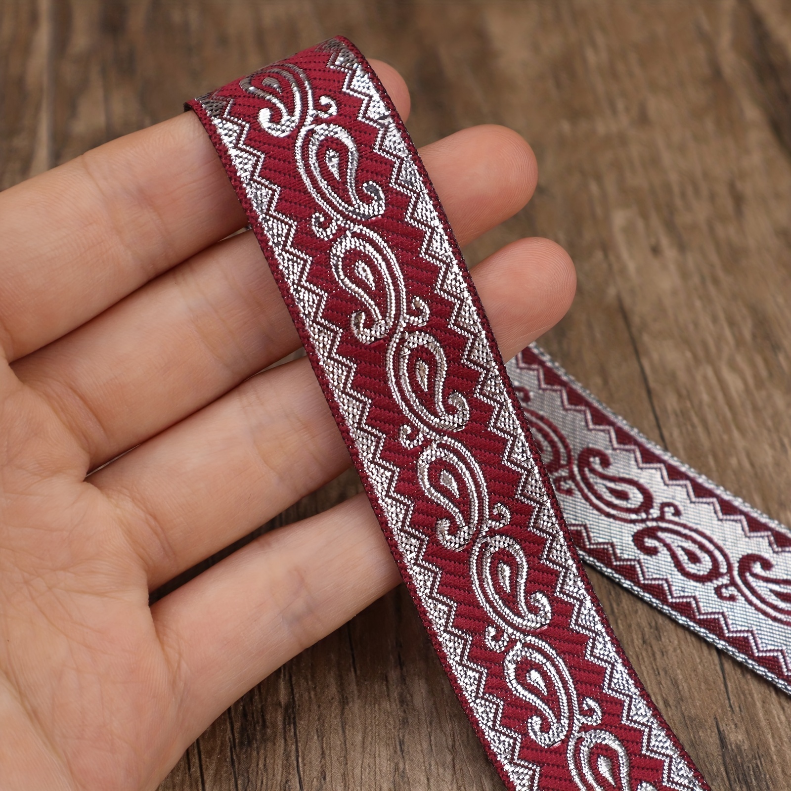 1yard Vintage Jacquard Ribbon Boho Lace Trim Sewing - Temu