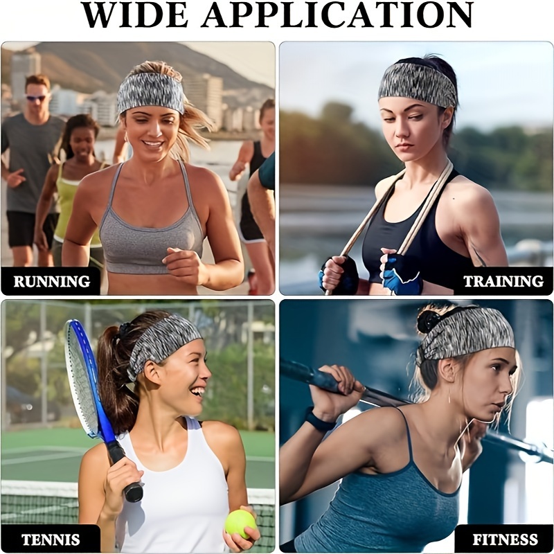 Wide Sports Headbands Non Slip Workout Headband Moisture - Temu