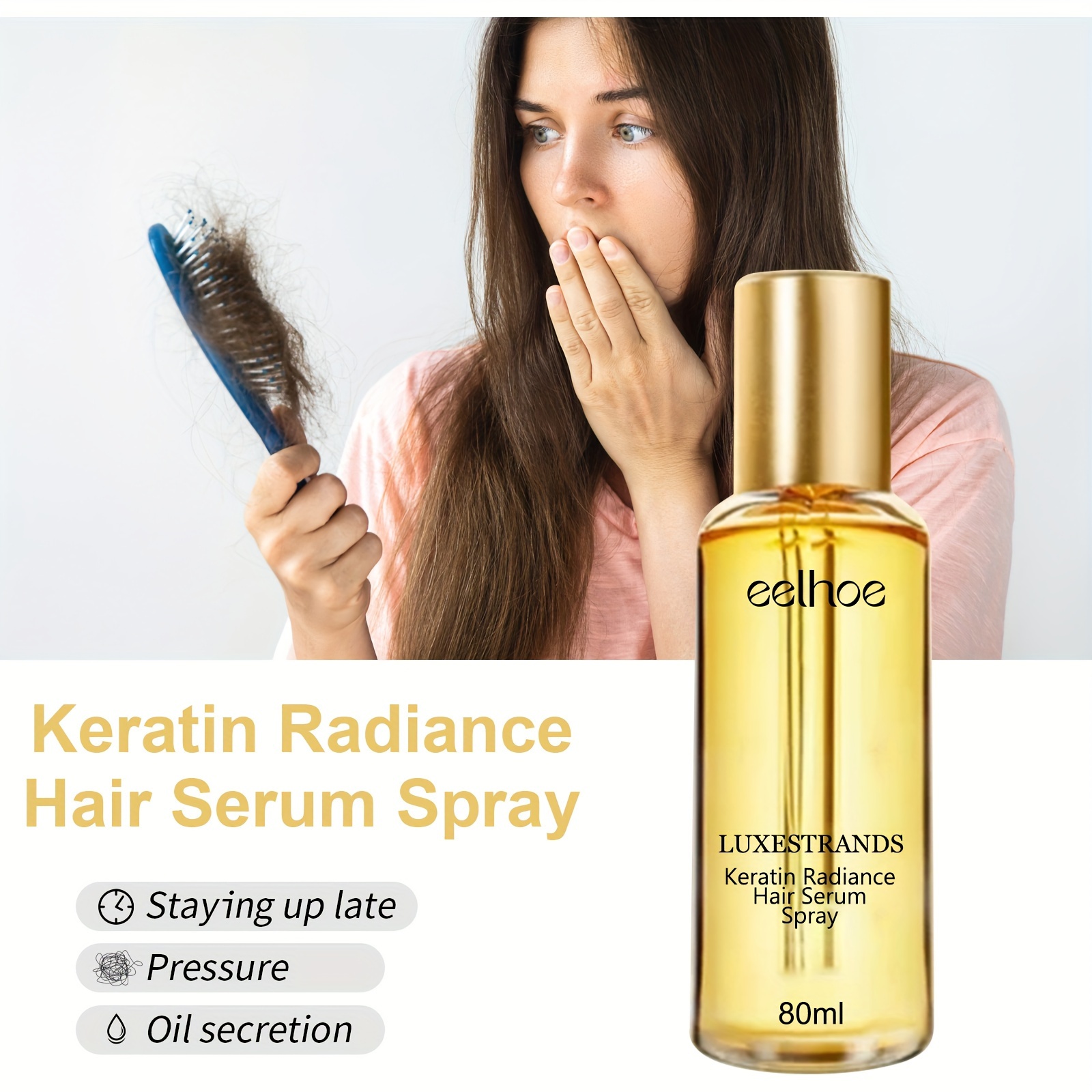 Keratin Radiance Hair Serum Spray Keratin Hair Care - Temu