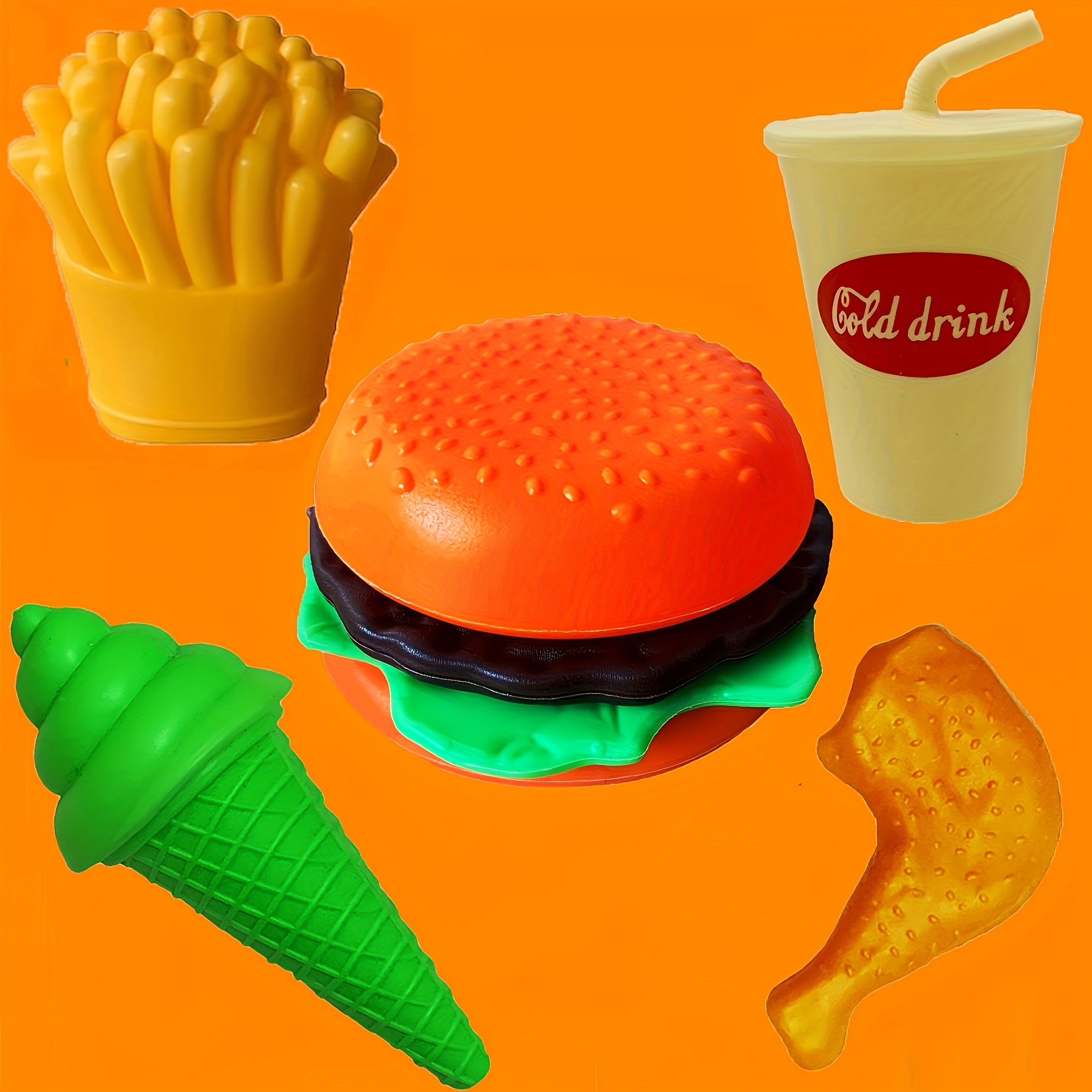 Comida realista  Brinquedo Hambúrguer Realista para Crianças