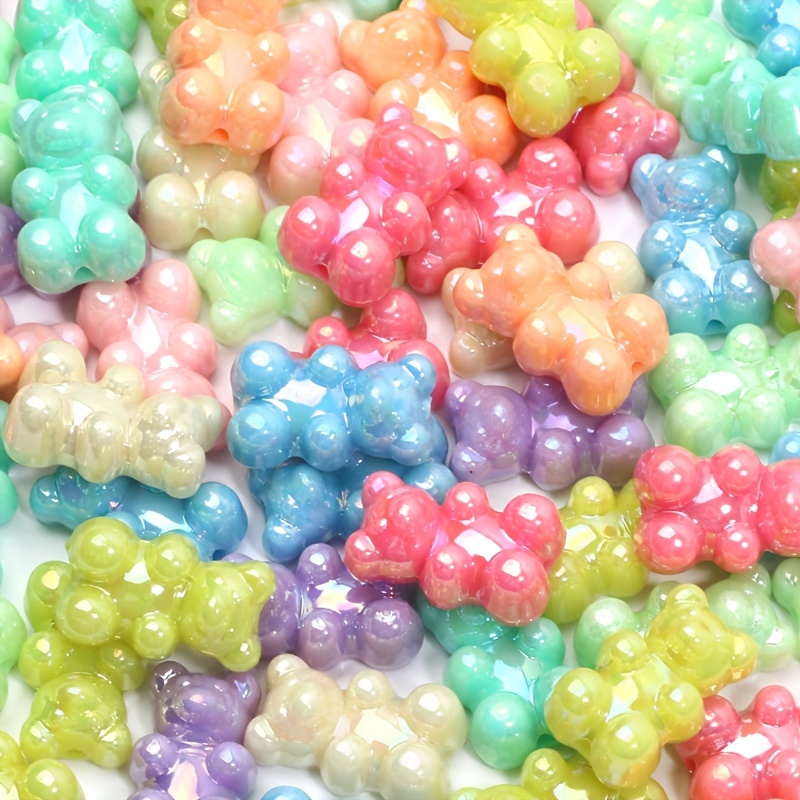 20pcs 11*18mm Cute Candy Color Gummy Bear Charms for DIY Earring