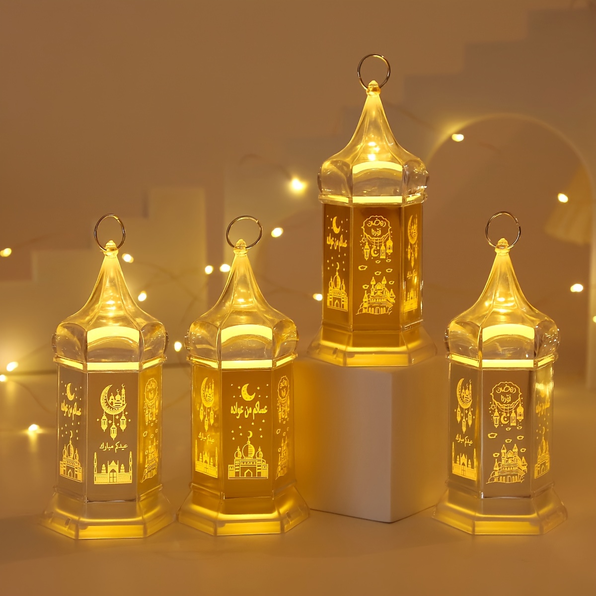 1pc Ramadan Bougie Led Lampe Portable Lampe Suspendue - Temu Canada