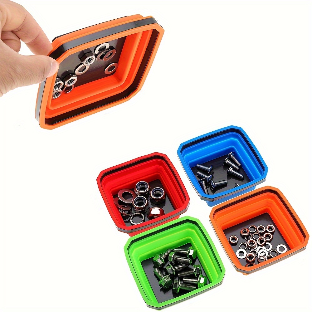 Magnetic Tray Collapsible Magnetic Parts Tray For Small - Temu