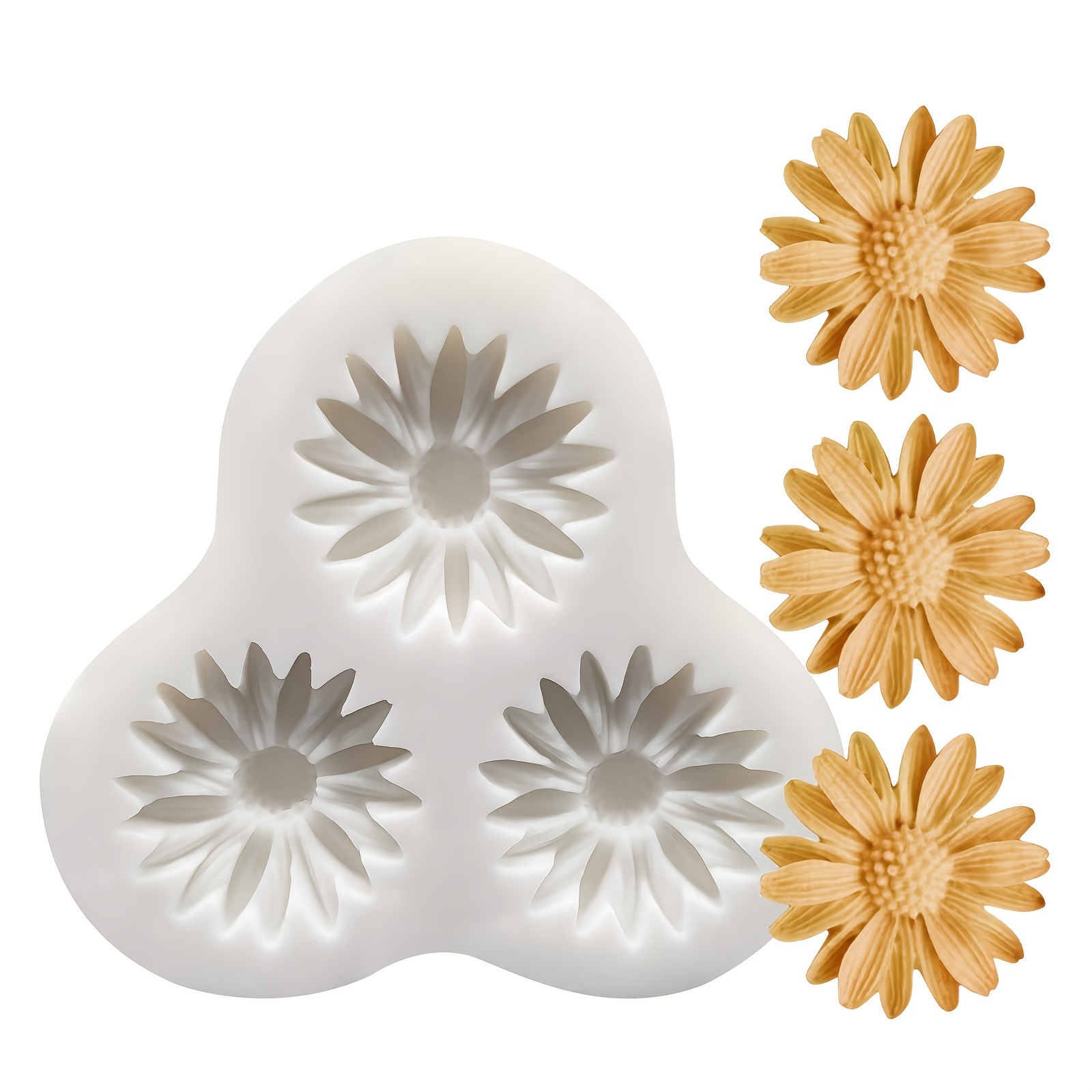 

Daisy Chrysanthemum Flower Silicone Mold, Candle Mold Soap Mold Clay Mold For Diy