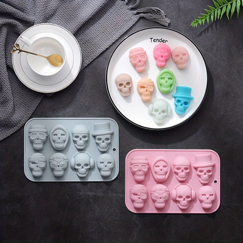 Skull Chocolate Mold 3d Silicone Mold 40 Cavity Candy Mold - Temu