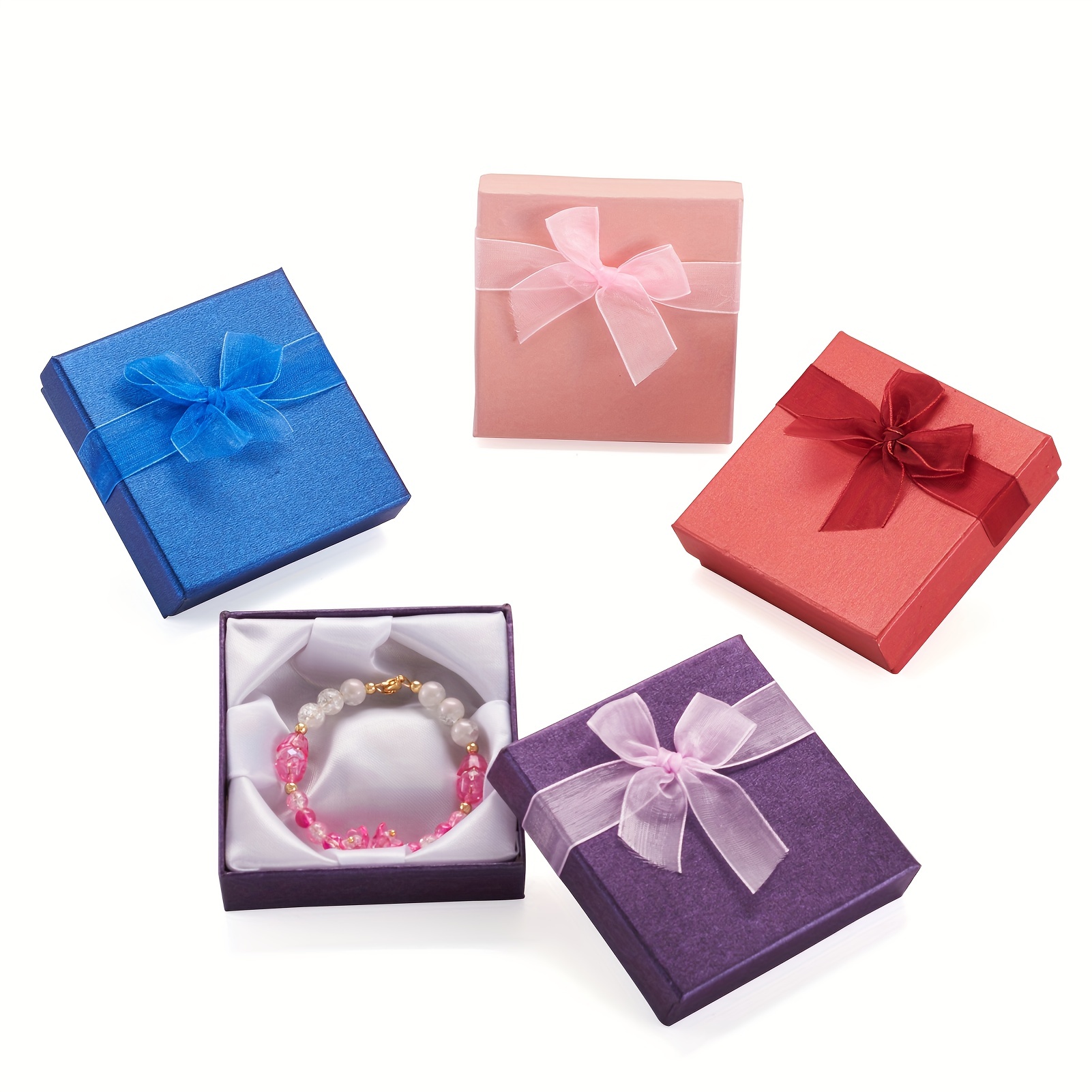 6pcs Cardboard Jewelry Boxes - Bulk Gift Box for Small Business