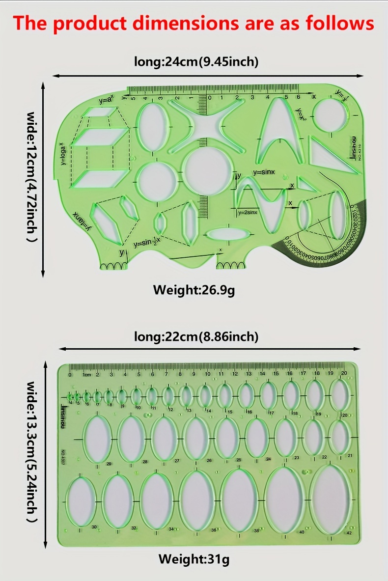 Drawing Template Ruler Design Drawing Circle Curve Rulers - Temu