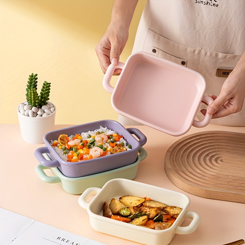 SWEEJAR Ceramic Baking Dish, 8 x 8 Cake Baking Pan for Brownie, Porcelain  Square Bakeware with Double Handle for Casserole, Lasagna, Family Dinner