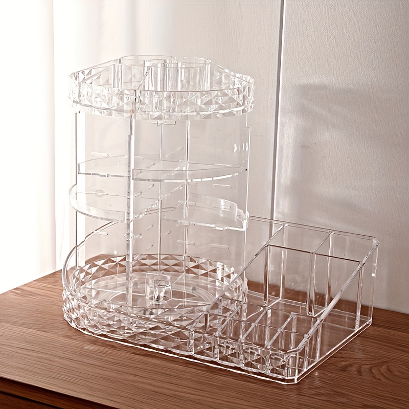 Rotating Cosmetic Storage Box Desktop Organizing Shelf