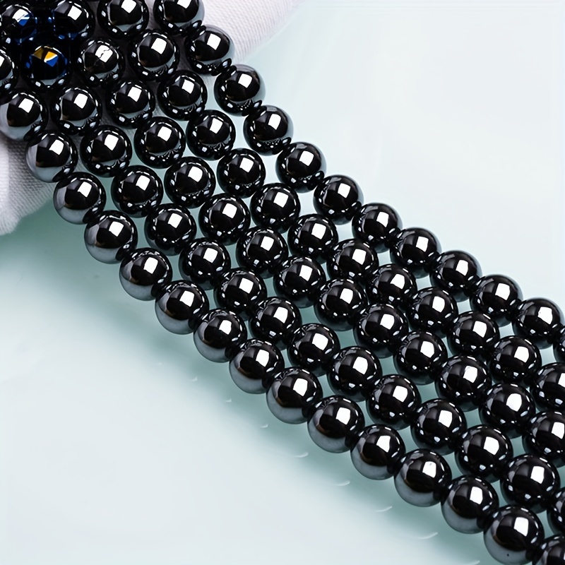 Black Natural Stone Hematite Beads For Jewelry Making Pick - Temu