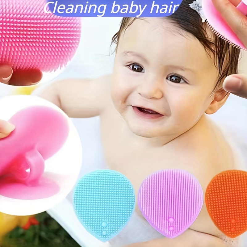 Cepillo de silicona suave para lavado de cabello de bebé, cepillo de masaje  de cabeza de