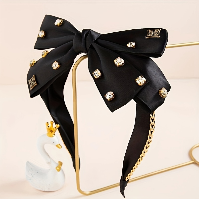 Girls Lolita Big Bowknot Headband Hair Hoop, Ribbon Bowknot