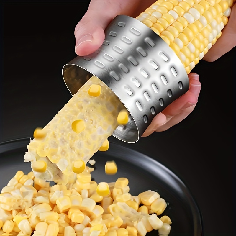 

Stainless Steel Corn Stripper - Easy-to-use Rotating Cob Peeler, Durable Kitchen Gadget For Home & Restaurant Use