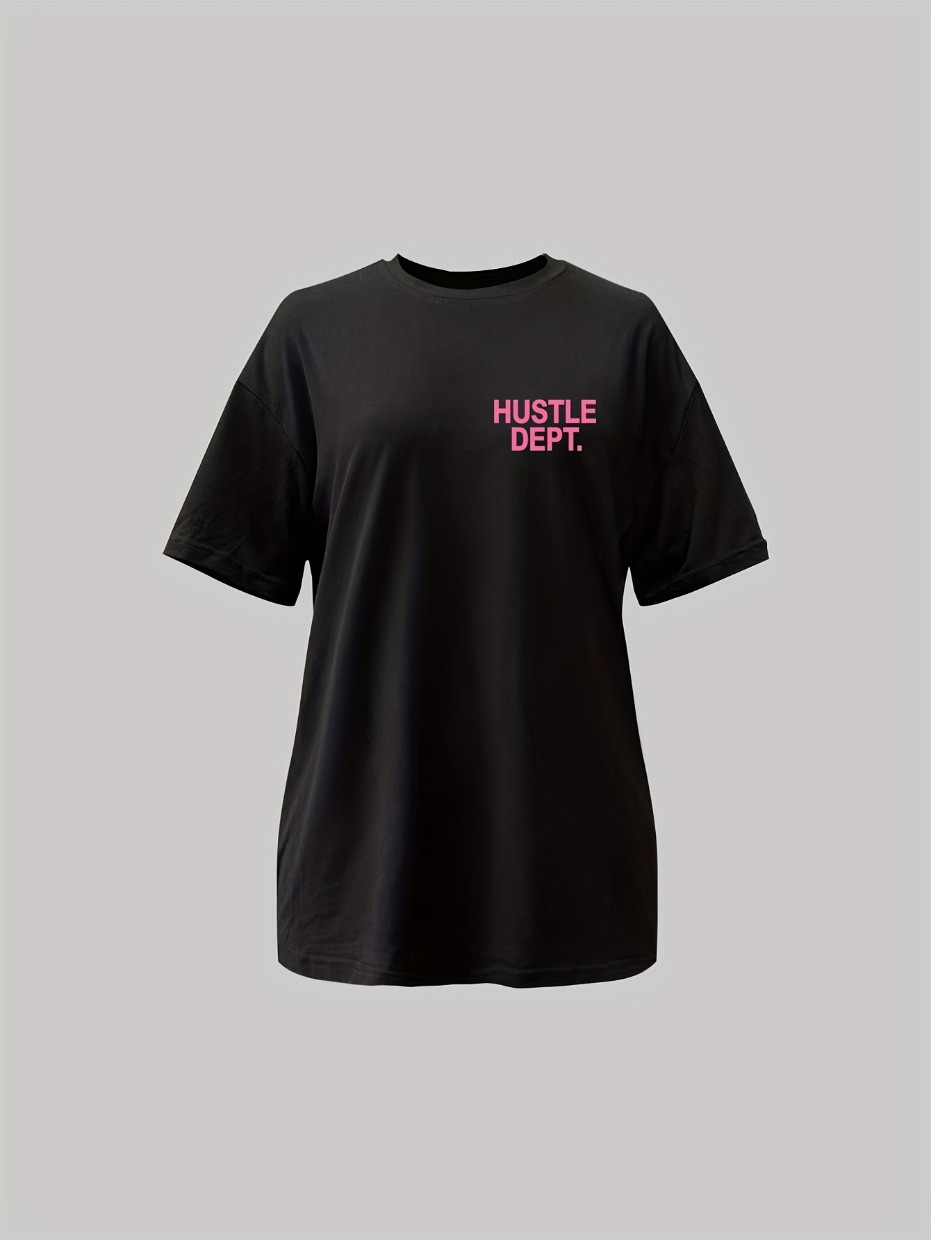 Letter Print Crew Neck T shirt Casual Short Sleeve Drop - Temu Australia