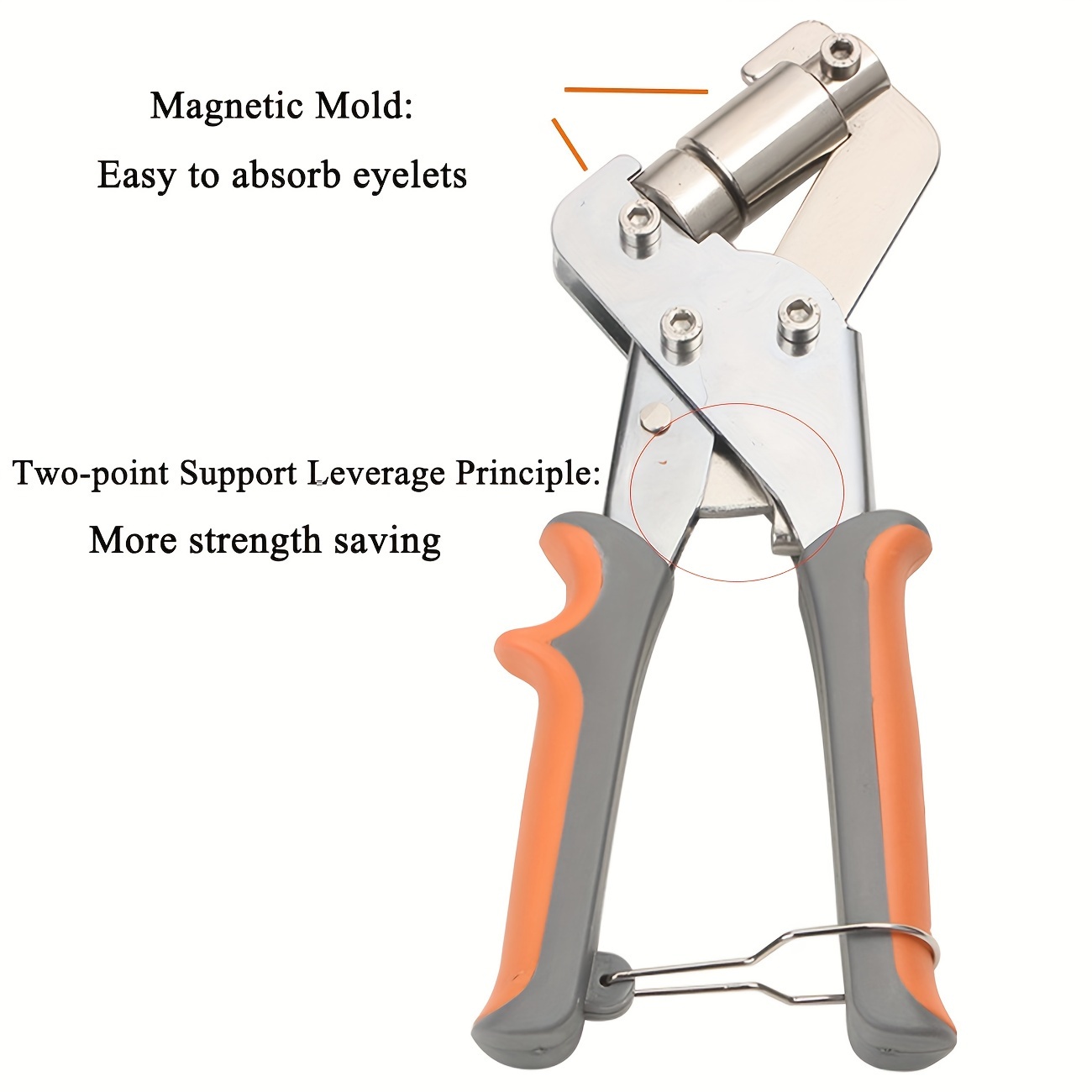 Grommet Tool Kit, Tarp Repair Fabric Hole Punch, Magnetic Pliers Stick  Handheld Grommet Kit, Anti-Slip Tarp Repair Kit, Manual Grommet Press  Machine