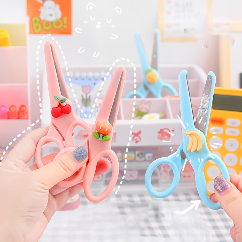 Cute Colorful Labor saving Safety Scissors For Students Diy - Temu