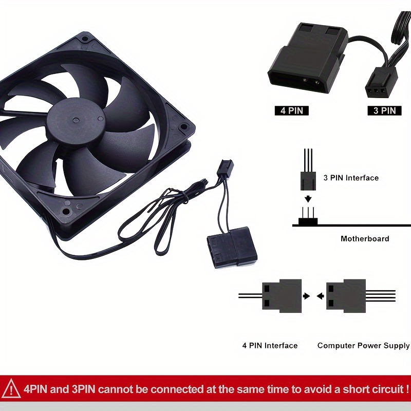 Ventilateur de refroidissement pour ordinateur, refroidisseur de PC sans  brosse, coque, 120mm 12cm 12025, 5V 12V 24V 120mm x 120mm x 25 mm,  120x120x25mm USB 2PIN - AliExpress