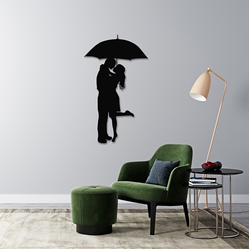 Sticker Couple sous un parapluie - Stickers muraux pour chambre