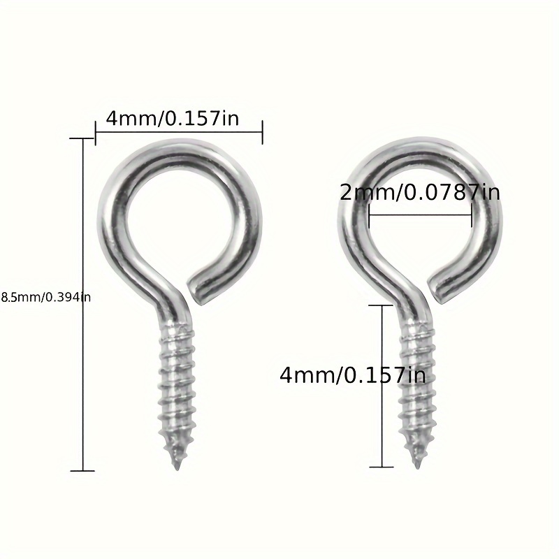 Small Screw Eye shaped Pin Kit Eye Pin Hooks Diy Jewelry - Temu