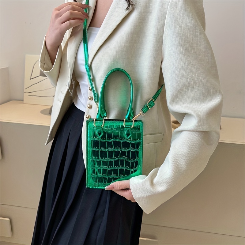 Mini Crocodile Embossed Dome Bag