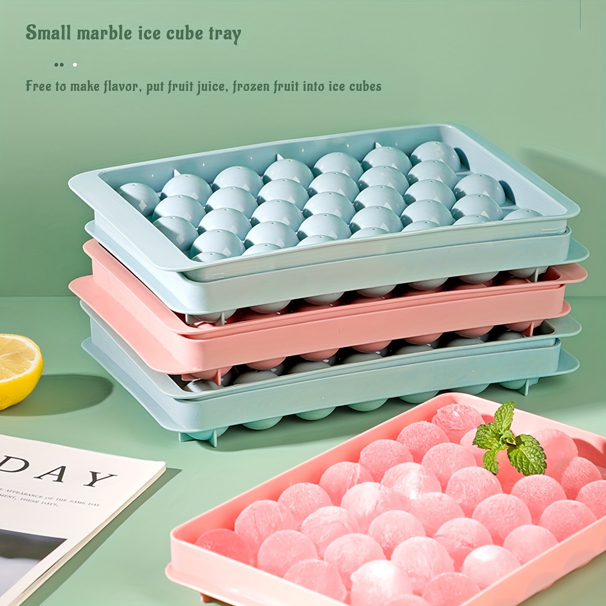 NEW Frost Sphere Ice Tray Silicone Round Ball Ice Cube Mold Tray