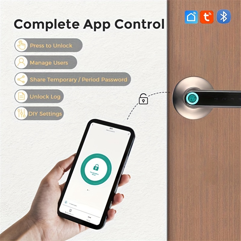 Cerradura De La Puerta Cerradura Wifi Door Tuya APP Control