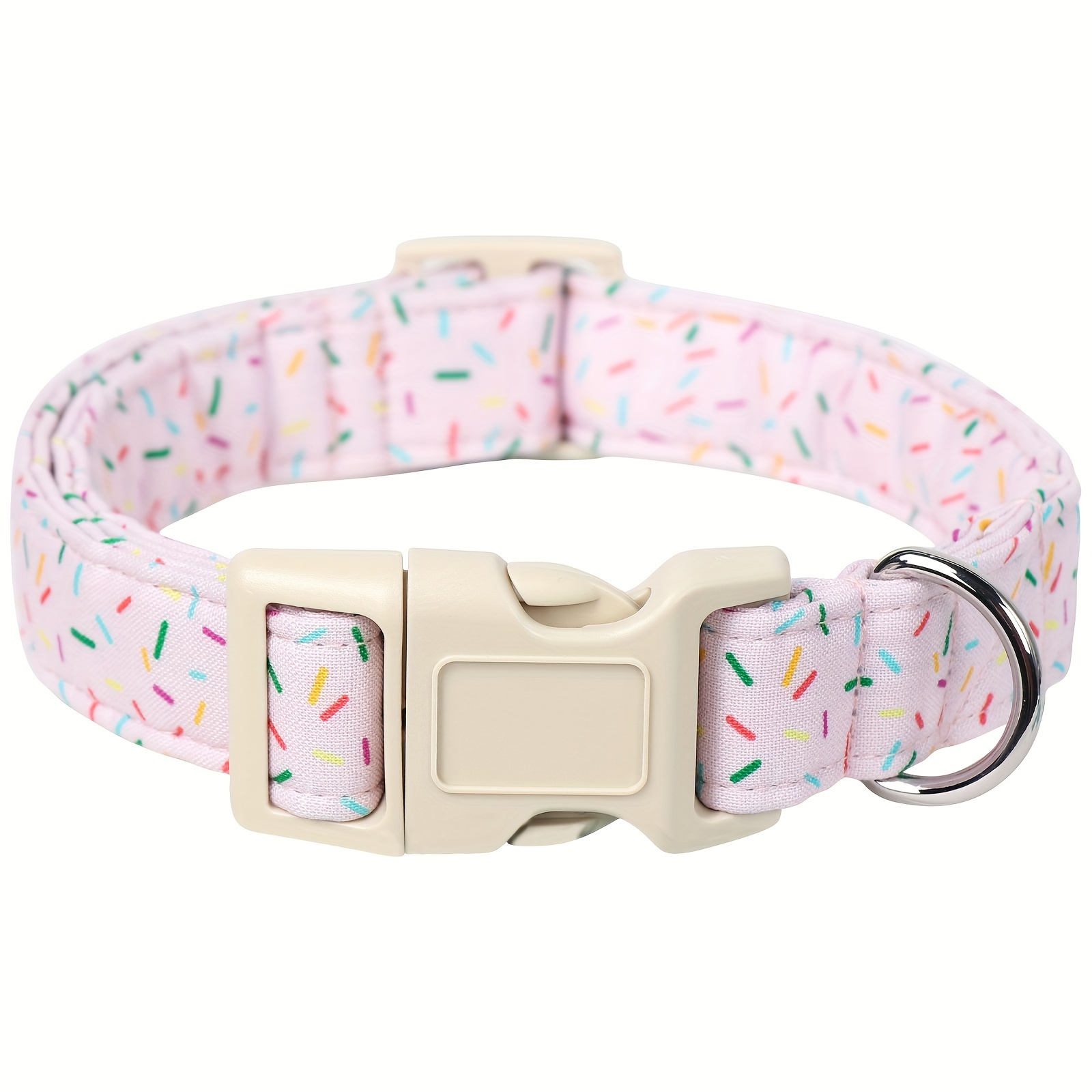 

Dog Collar, Colorful Striped Dog Neck Collar, Adjustable Dog Neck Strap With Safety Buckle Pet Accessories