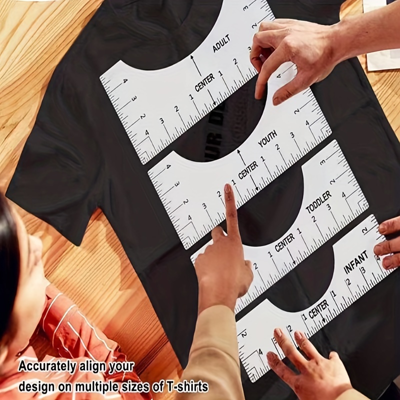 T-shirt Ruler Guide For Vinyl, Tshirt Rulers Alignment Tool Sublimation Heat  Press With Soft Tape Measure For Fashion Center Clothing Design Drafting &  Body Measurement Sewing - Temu Croatia