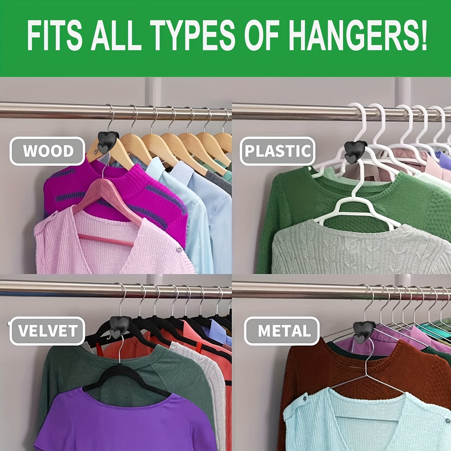 18Pcs Space Triangles Hanger Hooks, Closet Space Connection Hooks, Create  Up to 3X Closet Space, for Organizer Closet Space Saver Hangers