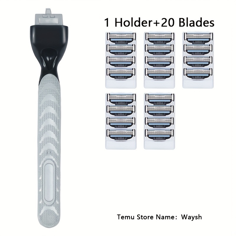3-Layer Safety Razor Blades Set with Holder