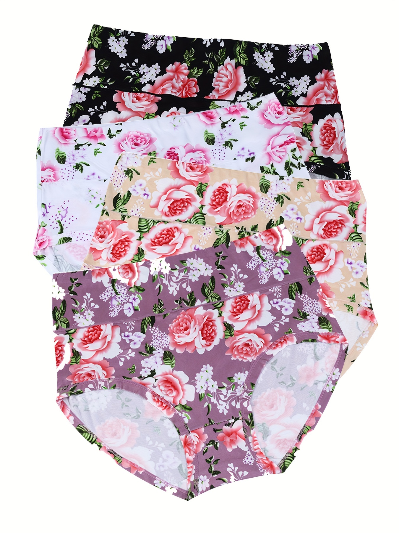 Plus Size Casual Shapewear Underwear Women's Plus Floral - Temu