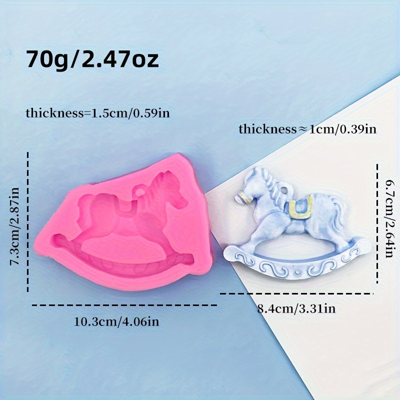 1pc, Stampo In Silicone Per Cavallo Che Si Muove, Stampo Per Mousse, Torta,  Cioccolato, Strumento Per La Decorazione, Ornamento, Stampo Per Argilla Le