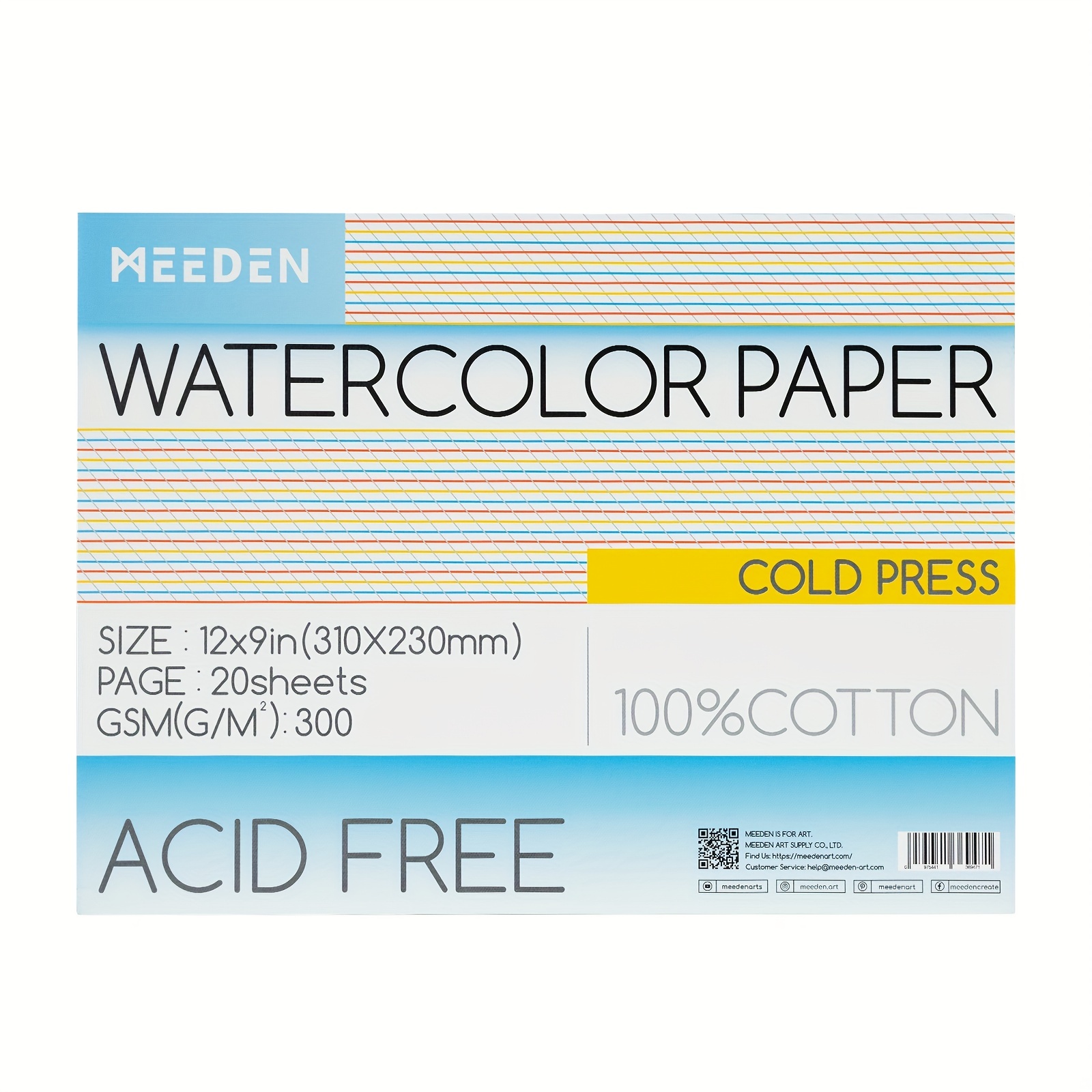 Meeden Watercolor Paper Pad Cold Press Acid free Watercolor - Temu