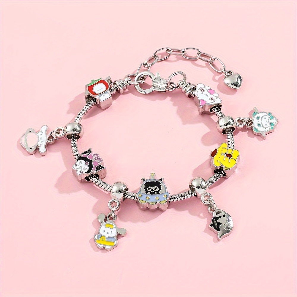 Sanrio Hello Kitty Luxury Charms Bracelet DIY Beads Bangle For Bracelet  Fashion Accessories Party Gifts