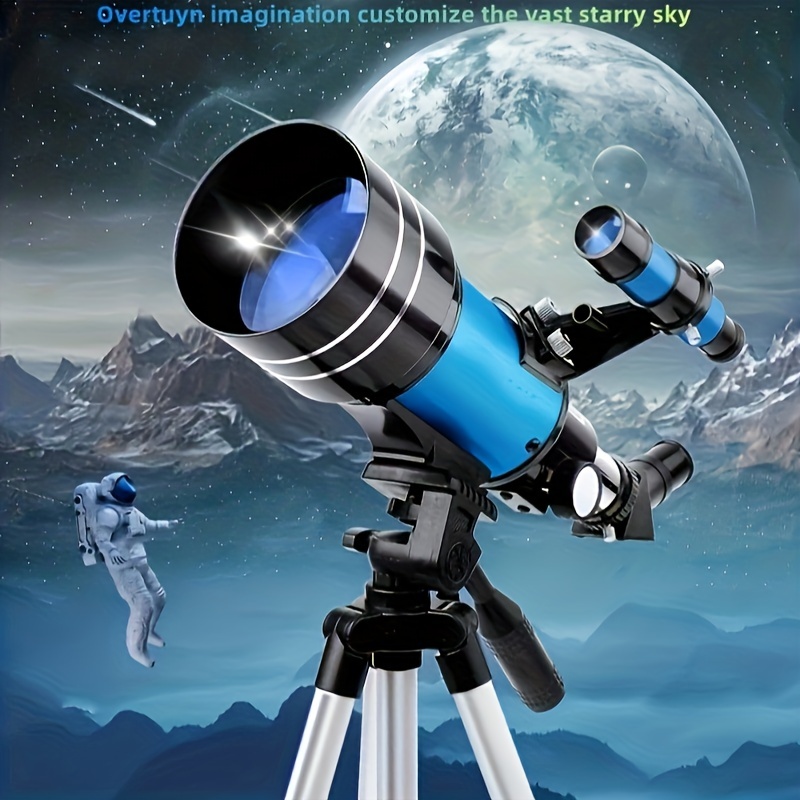 Telescopio astronómico para niños Astronomía principiantes y adultos,  telescopio refractor de astronomía rofessional con 3 oculares giratorios