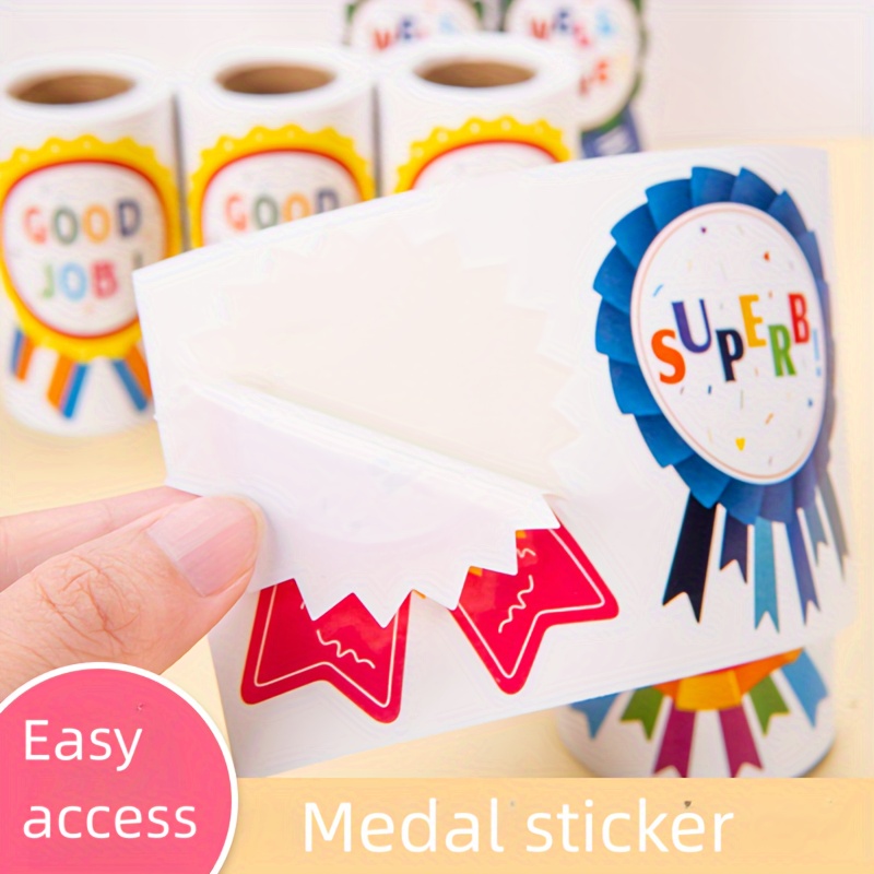 100-500Pcs Reward Stickers Motivational Stickers Roll Kids School teacher  Reward Students Teachers Animals Sticker Seal