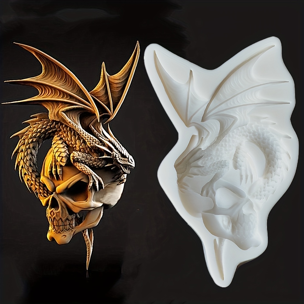 Dragon head mold, dragon head mold, 3D dragon head mold, dragon resin mold,  cand
