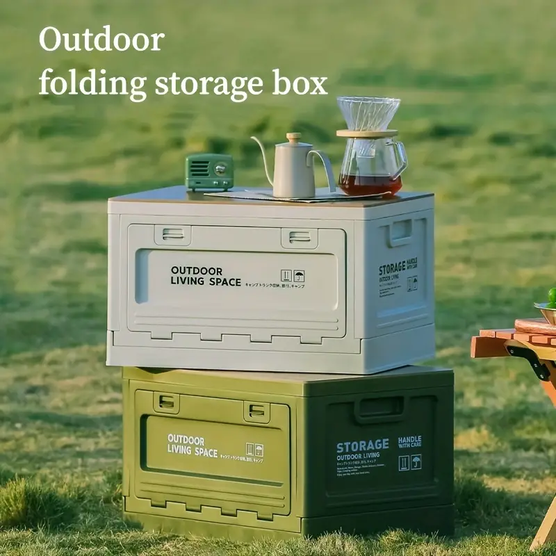 Outdoor Camping Storage Box Portable Picnic Folding Box With Large Capacity  Organize Your Home Car With This Foldable Moisture Proof Large Capacity Storage  Box Perfect For Quilts Camping Fishing Parties - Sports