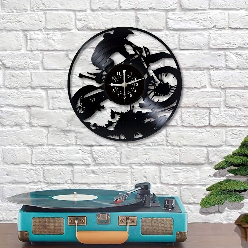 Horloge Vinyle Moto Vintage