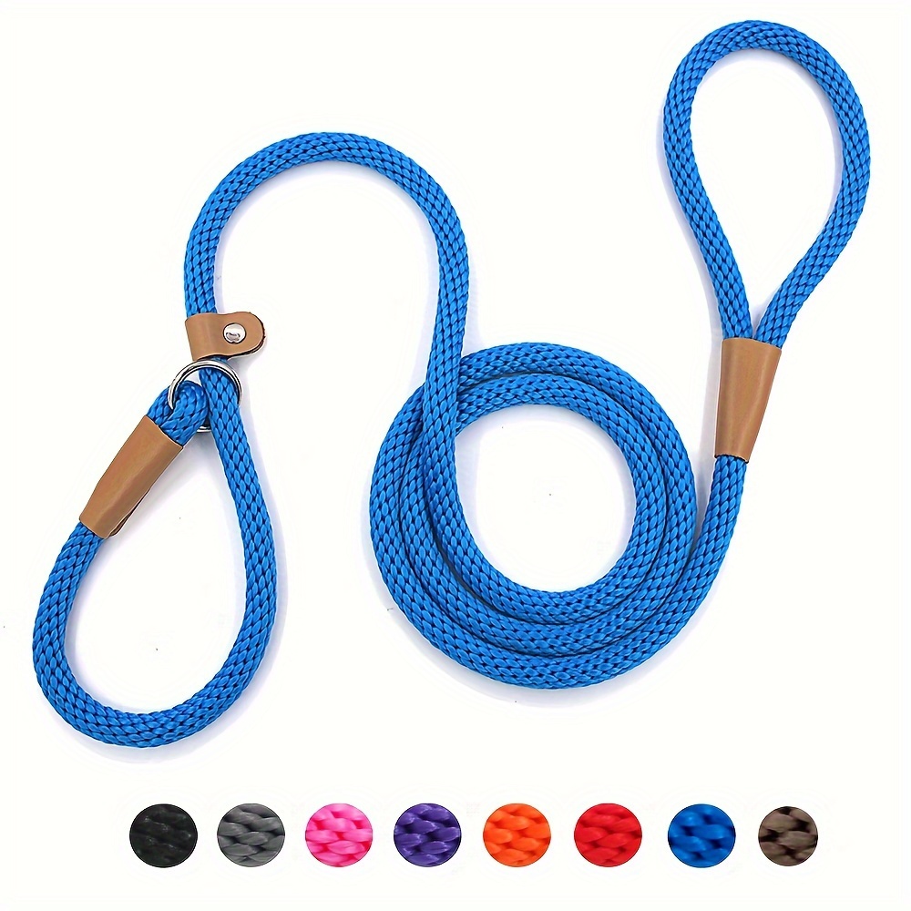 Dog Leash Slip Lead Snap Hook Rope Leash Strong Braided Dog - Temu