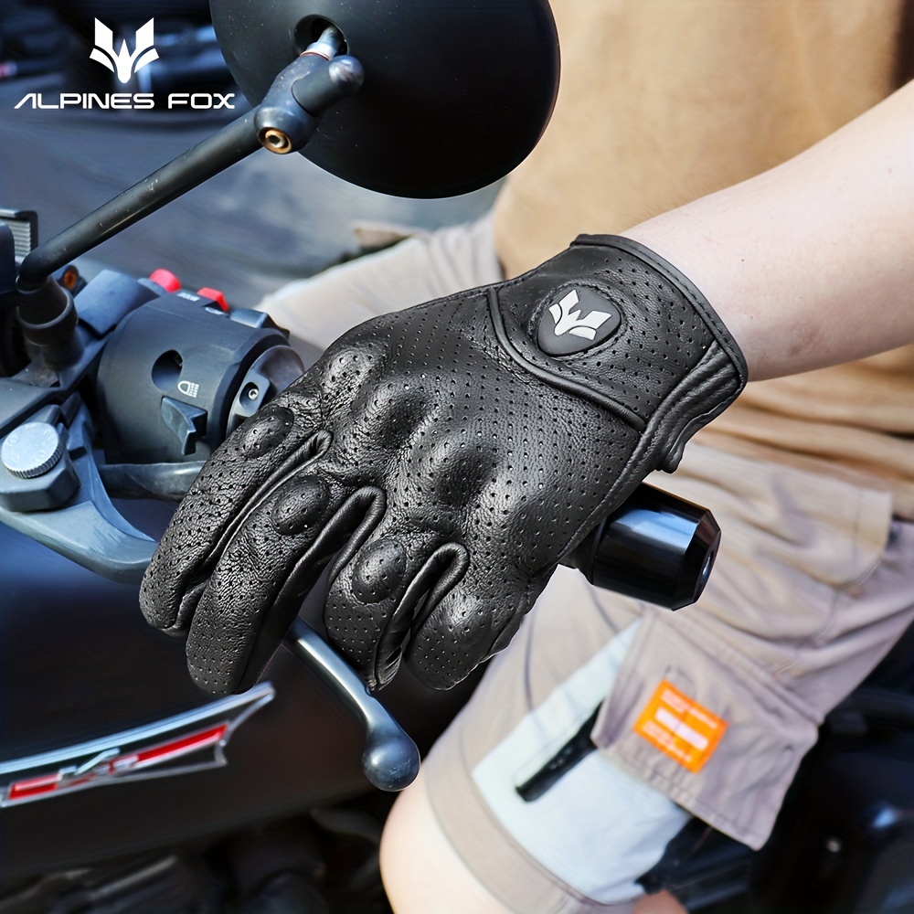 Men Women Motorcycle Gloves Riding Accessories Leather Retro Full Finger  Gloves Outdoor Guantes Moto Verano Guantes Moto Luva