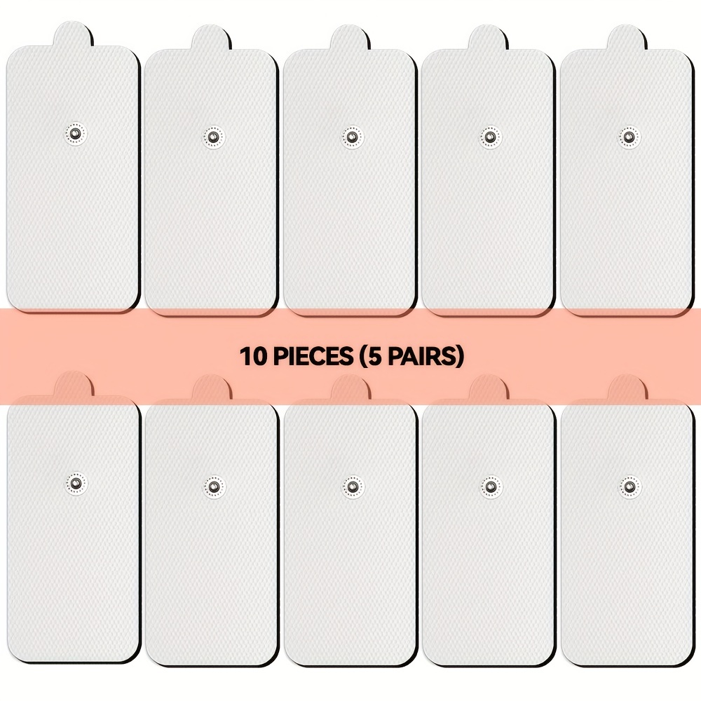 Electrodos TENS, almohadillas de repuesto XL de alta calidad para unidades  TENS, 5 pares de electrodos de unidad Snap TENS (10 almohadillas de unidad