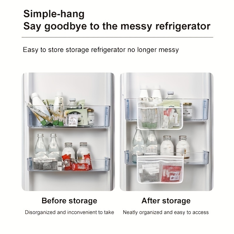 Refrigerator Storage Hanging Bag Over The Fridge Double - Temu