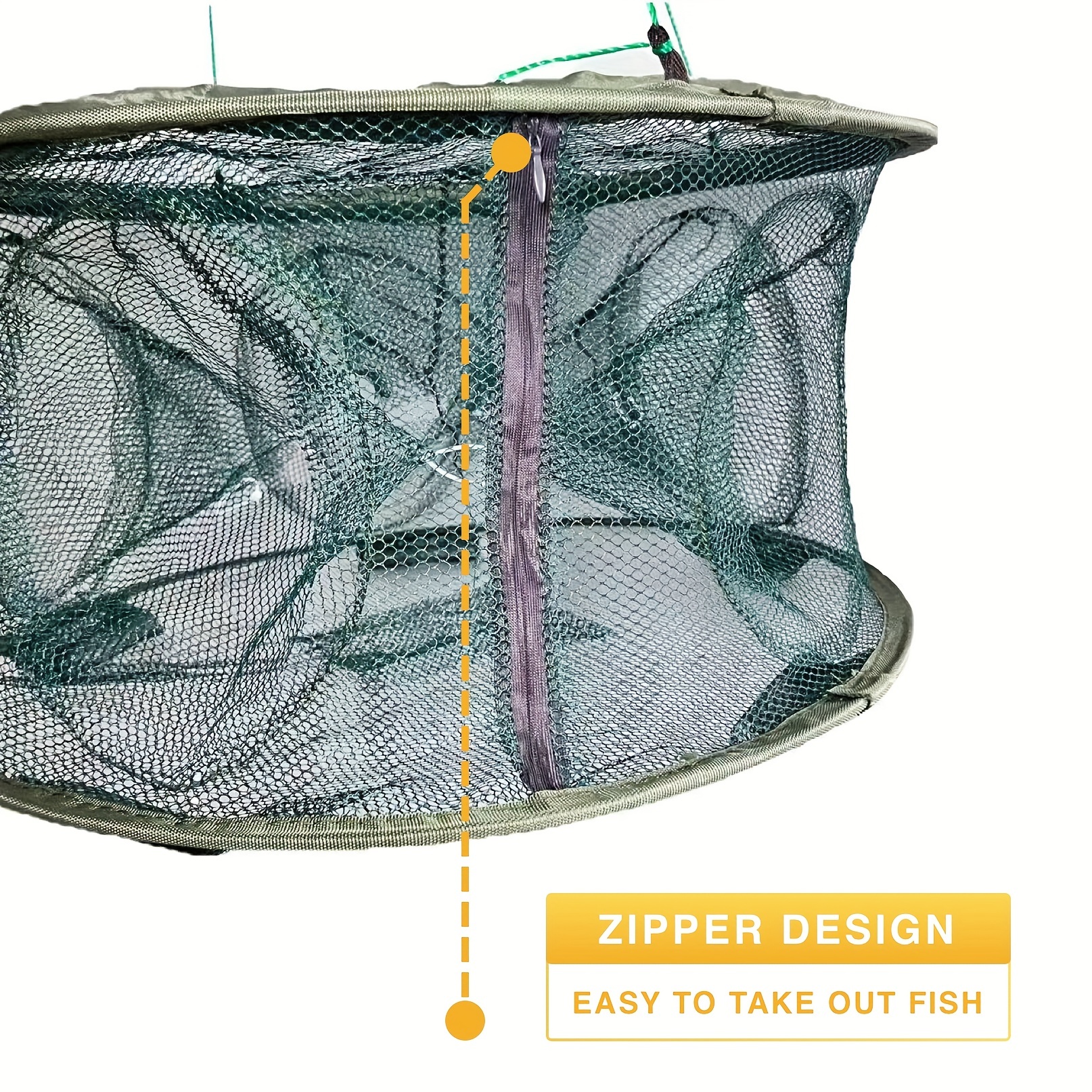 6 hole Portable Foldable Fishing Trap Perfect Catching Crab - Temu