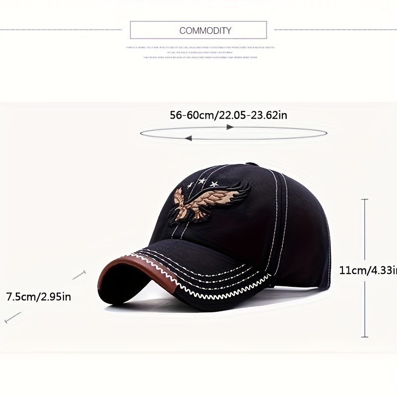 1pc Unisex Sunshade Breathable Baseball With Eagle Embroidery For Outdoor  Sport Ideal Choice For Gifts - Jewelry & Accessories - Temu Canada