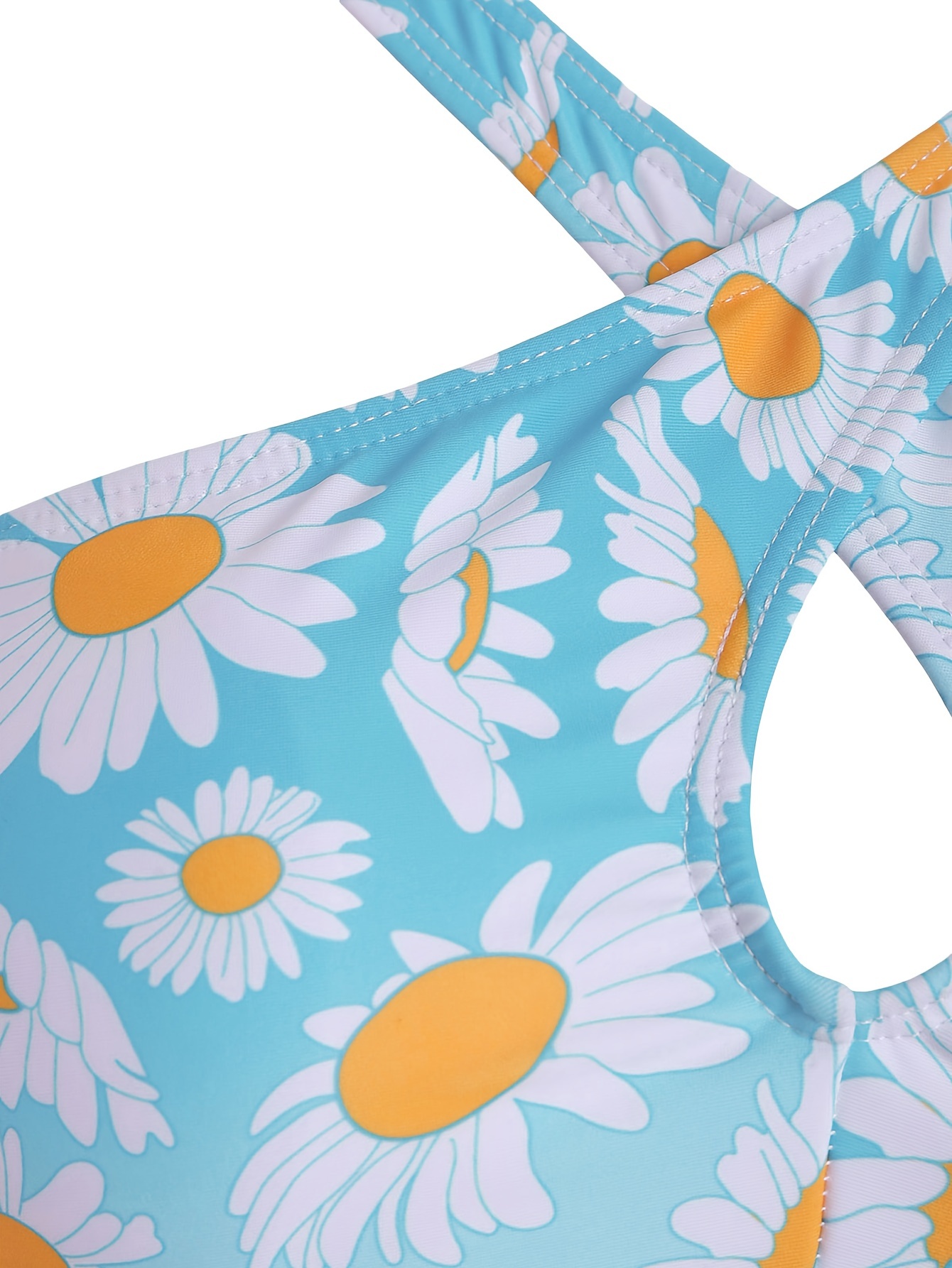 Daisy Flower Keyhole Criss Cross Tankini Drawstring Ruffle - Temu